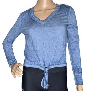 American Rag v neck blue knot top, NWT, XS